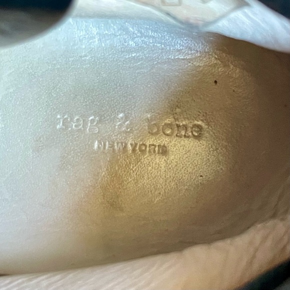 Rag & Bone Women’s Kent Leather High Top Sneakers Black EU Size 38.5 US Size 8.5 - Picture 13 of 14